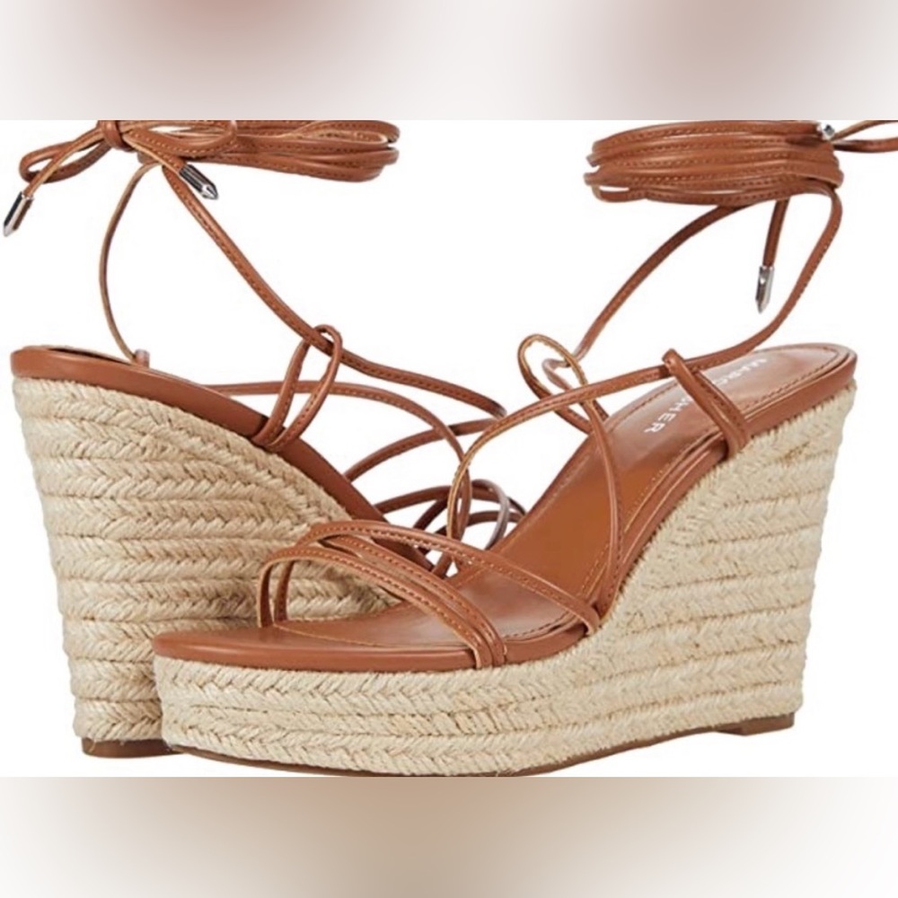 Marc Fisher Kyle Strappy Sexy Espadrille Wedge Sandals-Boho-Cottagecore-9.5